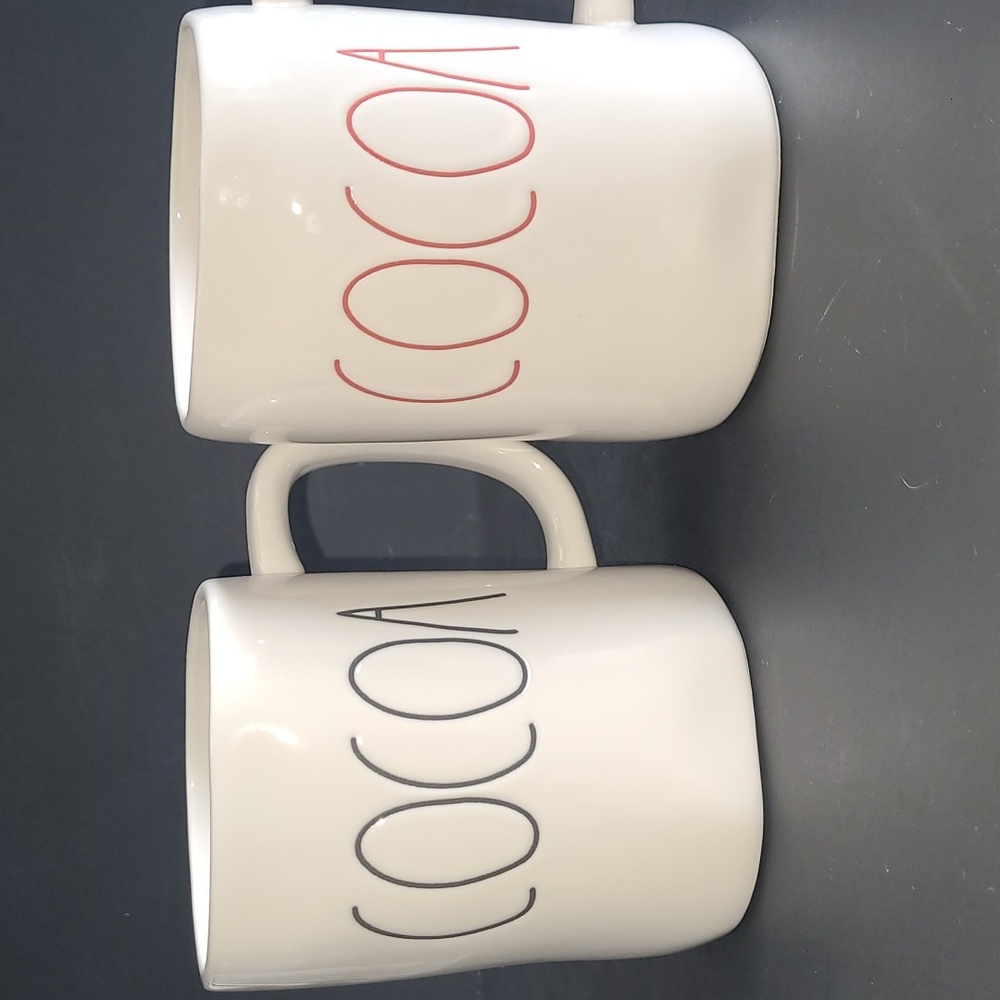 Pair Of Rae Dunn Cocoa Mugs